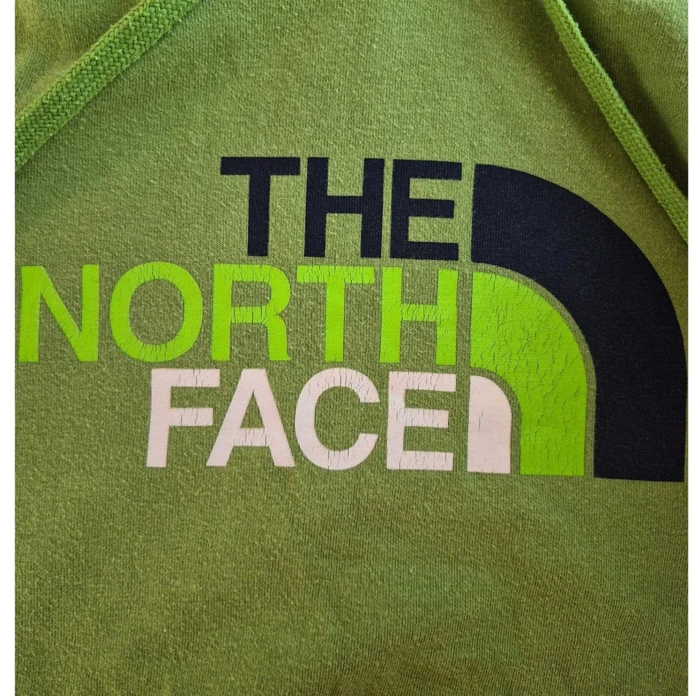 The North Face Mens Green Pullover Hoodie Logo Graphic Sweatshirt Size M
